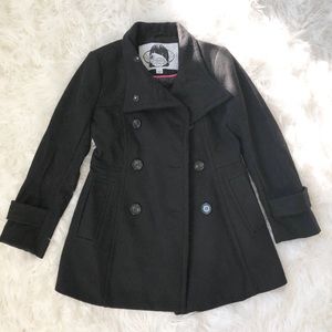 Girls Black Peacoat